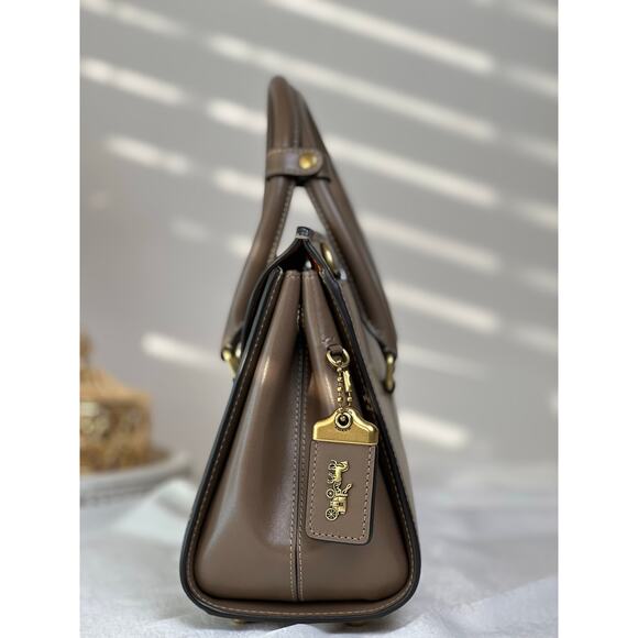 COACH Broome Small Carryall Bag In Dark Stone Color - Picture 3 of 16